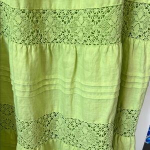 NWT J. Jill Lime Green Sleeveless Maxi Dress